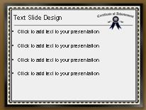 Certificate On Wall PowerPoint Template text slide design