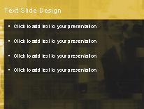 Globaltalk Gold PowerPoint Template text slide design