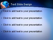 Globe Grip PowerPoint Template text slide design