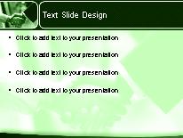 Hello2 Green PowerPoint Template text slide design