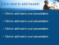 Video Conference Blue PowerPoint Template text slide design