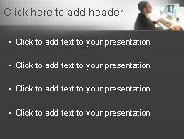 Video Conference Gray PowerPoint Template text slide design