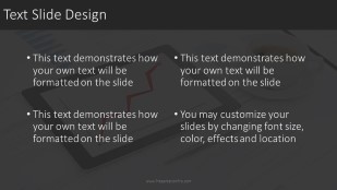 Chart Ticker Widescreen PowerPoint Template text slide design