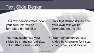 Conference Chairs Widescreen PowerPoint Template text slide design