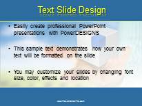 Cube In Hand PowerPoint Template text slide design