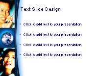 Global Communication Blue PowerPoint Template text slide design