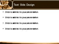Hello2 Brown PowerPoint Template text slide design