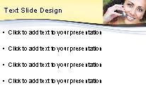 Lady On Cell PowerPoint Template text slide design