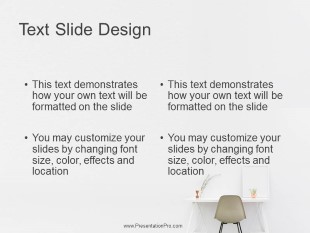 Modern Desk PowerPoint Template text slide design