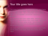 Female Telemarketer 01 Purple PowerPoint Template text slide design