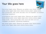 Online Edu Blue PowerPoint Template text slide design