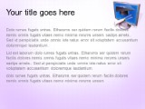 Online Edu Purple PowerPoint Template text slide design