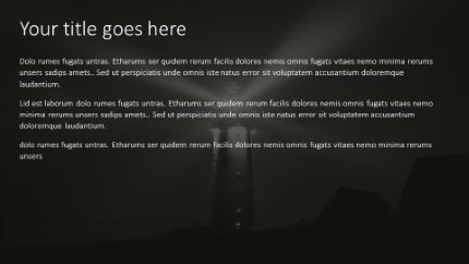 Light House Beakon Widescreen PowerPoint Template text slide design