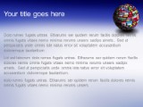 Flag Covered Earth PowerPoint Template text slide design