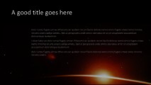 Planet Sunrise Widescreen PowerPoint Template text slide design