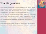 Rainbow Map Red PowerPoint Template text slide design