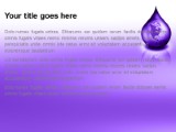 Waterdrop Globe Purple PowerPoint Template text slide design