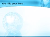 Blue Wire Globe PowerPoint Template text slide design