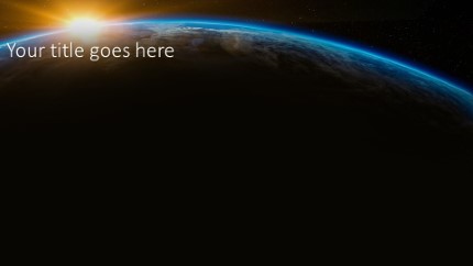 Sunrise Planet Widescreen PowerPoint Template text slide design