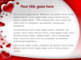 Red Heart PowerPoint Template text slide design