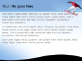 Snowboarder Jumping PowerPoint Template text slide design