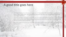Winter Red Ribbon Widescreen PowerPoint Template text slide design