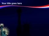 Liberty Fireworks PowerPoint Template text slide design