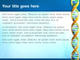 Dna Noodlebars Blue PowerPoint Template text slide design