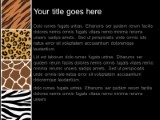 Animal Prints PowerPoint Template text slide design