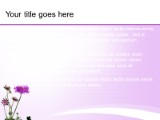 Flower Swoop PowerPoint Template text slide design