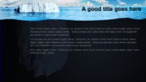 Iceberg Widescreen PowerPoint Template text slide design