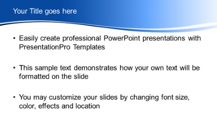 Sky Swoop Widescreen PowerPoint Template text slide design