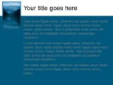 Teal Lake PowerPoint Template text slide design