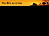 African Landscape PowerPoint Template text slide design