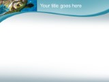 Swimming Turtle PowerPoint Template text slide design