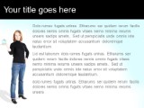 Globe Girl PowerPoint Template text slide design