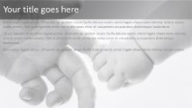 Infant Grip Widescreen PowerPoint Template text slide design