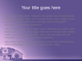 House In The Clouds Blue PowerPoint Template text slide design