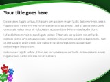 Life Gears Green PowerPoint Template text slide design