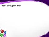 Life Gears Purple PowerPoint Template text slide design