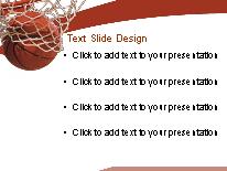 Basketball Red PowerPoint Template text slide design