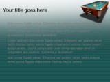 Pool Table PowerPoint Template text slide design