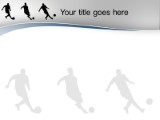 Soccer Stunts Blue PowerPoint Template text slide design