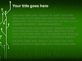 Circuitboard Green PowerPoint Template text slide design