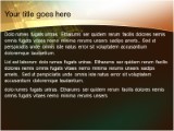 Fiber Optics Orange PowerPoint Template text slide design