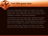 Metal Cube Orange PowerPoint Template text slide design