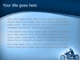 Motorcycle Ride Blue PowerPoint Template text slide design