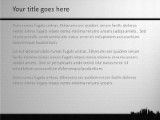 City Silhouette Black PowerPoint Template text slide design