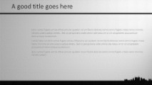City Silhouette Widescreen PowerPoint Template text slide design