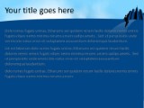 Cloud Business Blue PowerPoint Template text slide design